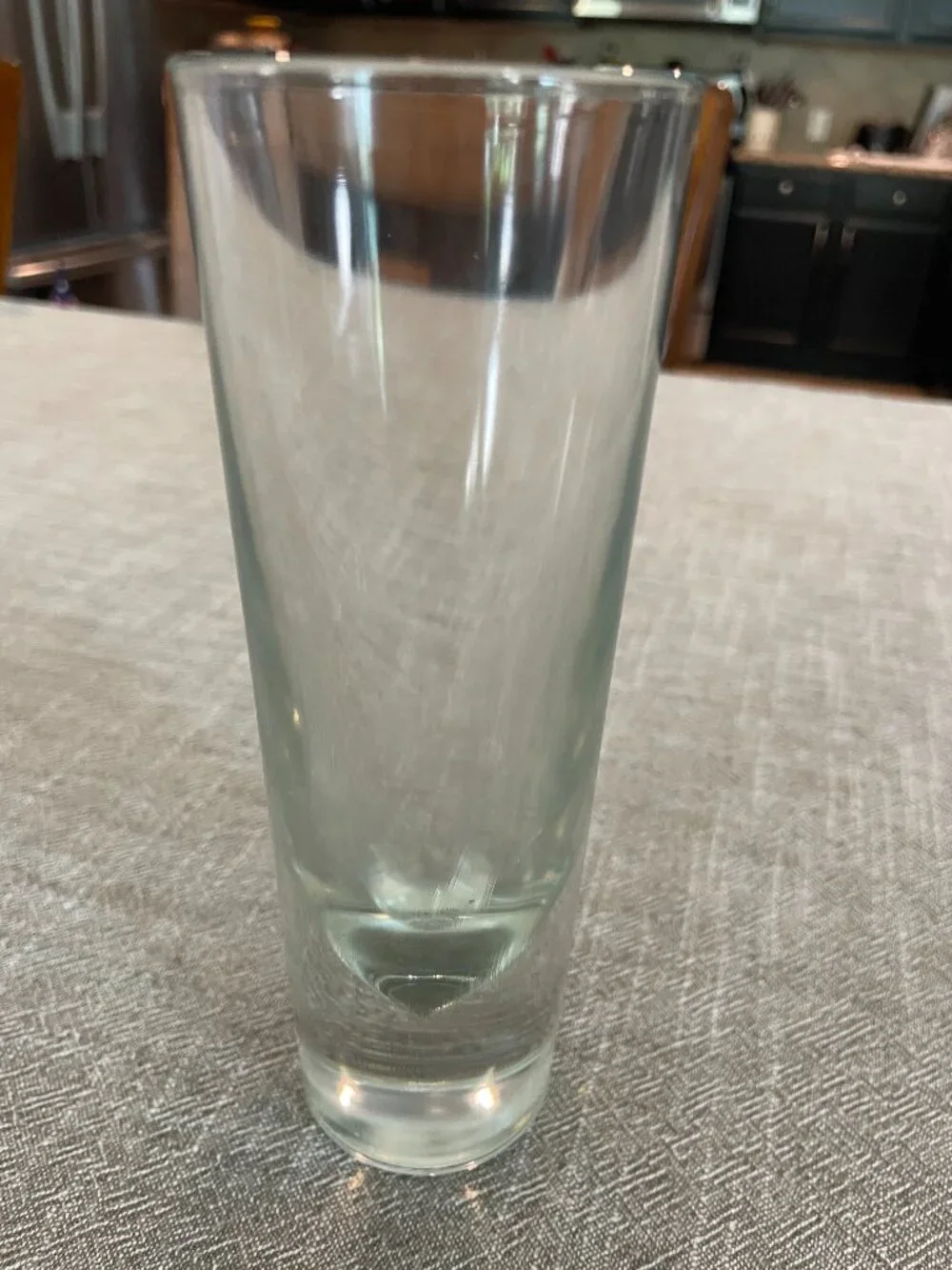 Italian Clear Glass Tear Drop Bud Vase Marked Italy 22 7
